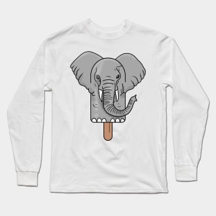 Animal Popsicle Elephant Ice Cream Summer Gift Long Sleeve T-Shirt